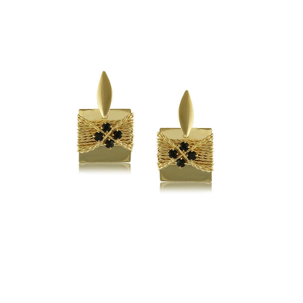 10763R 18K Gold Layered Earring