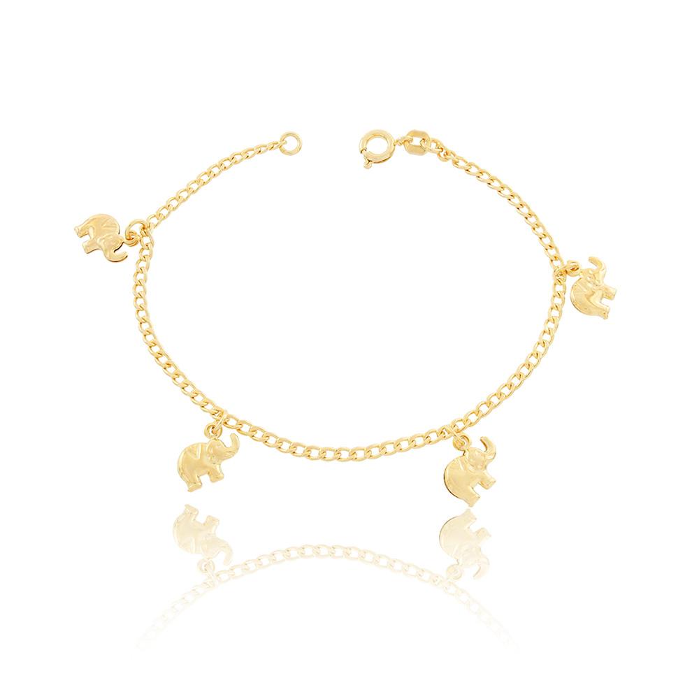86034 18K Gold Layered Bracelet 18cm/7in