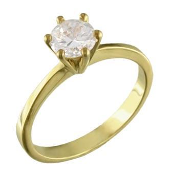 Tarnish Resistant, Nickel free and Hypoallergenic for Sensitive skin, Apparel and Accessories, Jewelry, Rings CZ Ring Finished in 18K Yellow Gold Women Jewelry 12325 6