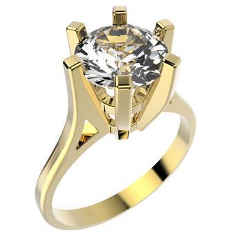 Tarnish Resistant, Nickel free and Hypoallergenic for Sensitive skin, Apparel and Accessories, Jewelry, Rings CZ Ring Finished in 18K Yellow Gold Women Jewelry 12832 6