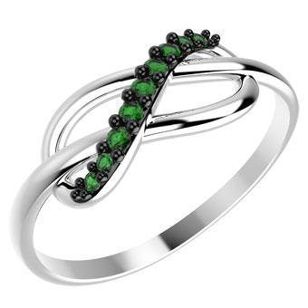 Tarnish Resistant, Nickel free and Hypoallergenic for Sensitive skin, Green CZ 6