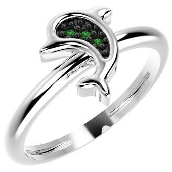 Tarnish Resistant, Nickel free and Hypoallergenic for Sensitive skin, Green CZ 3