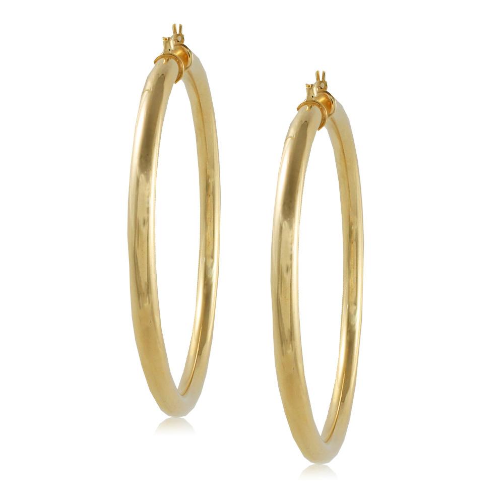 Tarnish Resistant, Nickel free and Hypoallergenic for Sensitive skin, Apparel and Accessories, Jewelry, Earrings Hoop Earring Finished in 18K Yellow Gold Women Jewelry 35417