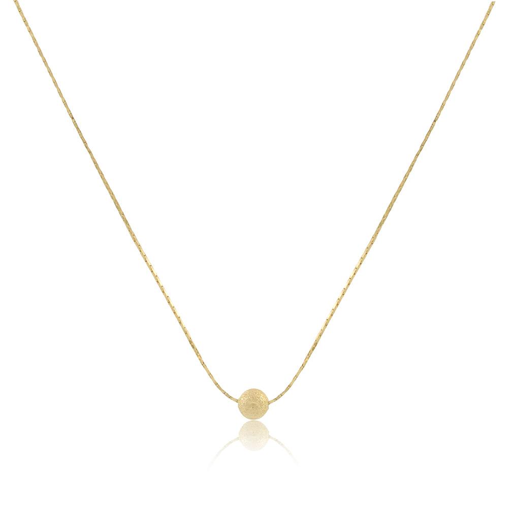 Tarnish Resistant, Nickel free and Hypoallergenic for Sensitive skin, Apparel and Accessories, Jewelry, Necklaces Stardust Metal Ball Necklace Finished in 18K Yellow Gold Women Jewelry 46056