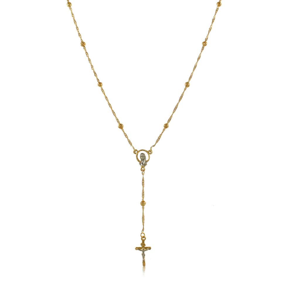 Tarnish Resistant, Nickel free and Hypoallergenic for Sensitive skin, Religious and Cerimonial, Religious Items Rosary Finished in 18K Yellow Gold Religious Jewelry 92019