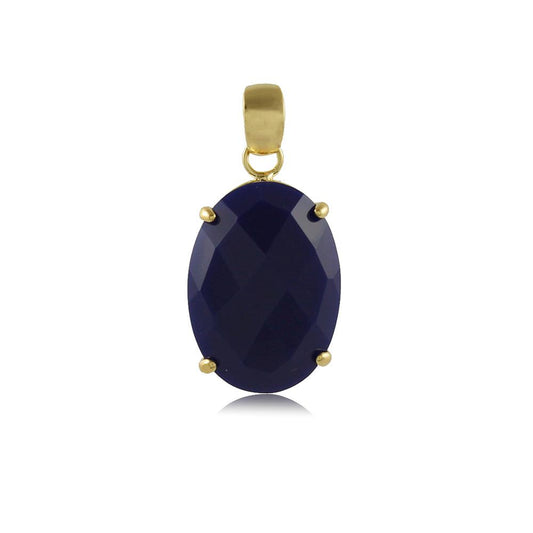 20088R 18K Gold Layered Pendant Royal Blue