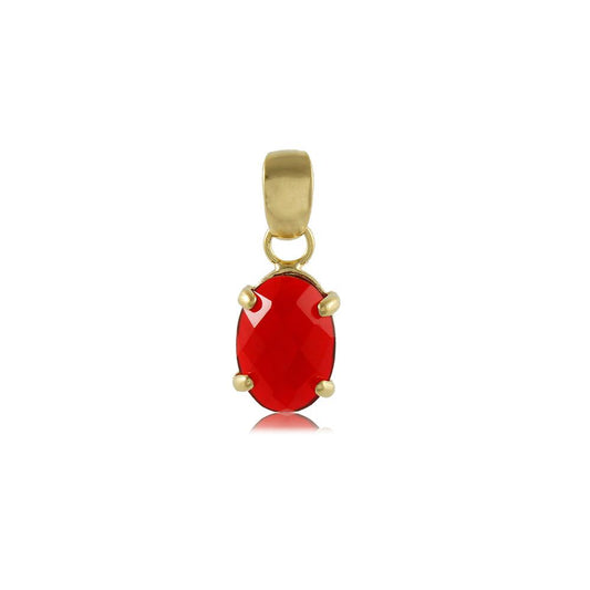 20127R 18K Gold Layered Pendant Ruby