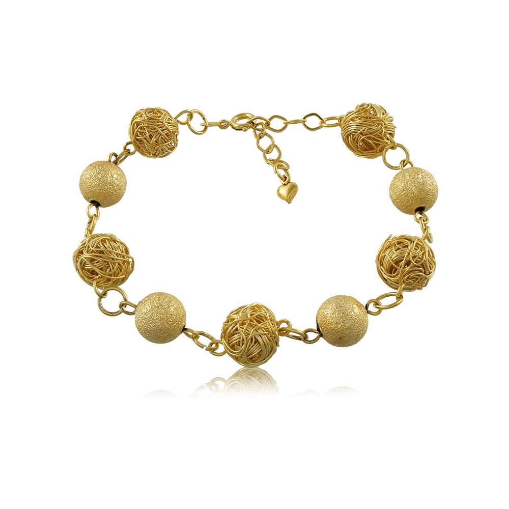 40016R 18K Gold Layered Bracelet 18cm/7in