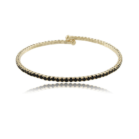 86028 Bracelet with black small stones