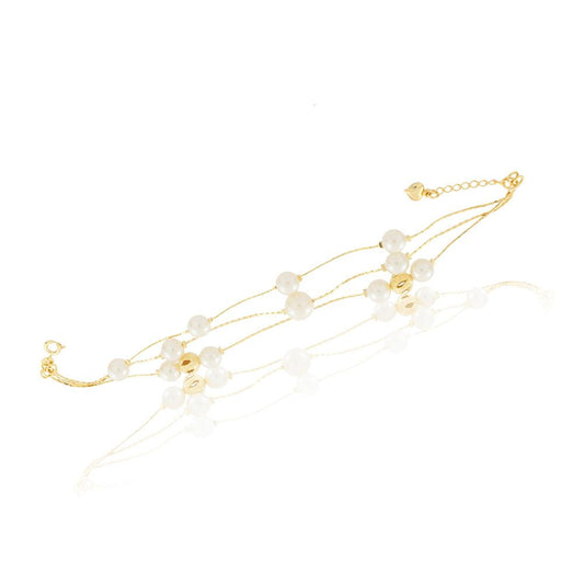 86068 18K Gold Layered Bracelet 18cm/7in