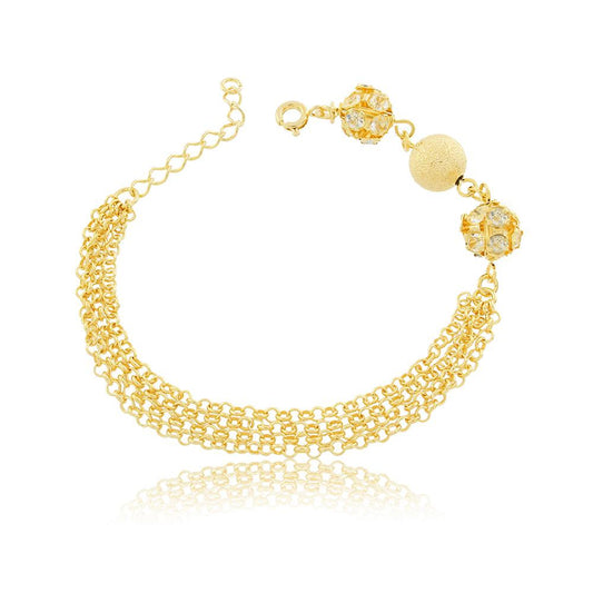86074 18K Gold Layered Bracelet 18cm/7in