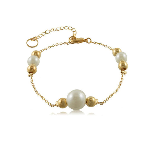 86104 18K Gold Layered Bracelet 18cm/7in