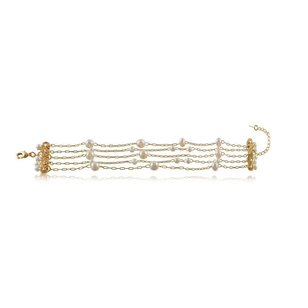 86113 18K Gold Layered Bracelet 18cm/7in