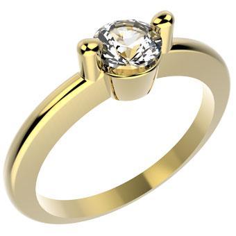 Tarnish Resistant, Nickel free and Hypoallergenic for Sensitive skin, Apparel and Accessories, Jewelry, Rings CZ Ring Finished in 18K Yellow Gold Women Jewelry 10047 Clear CZ 6