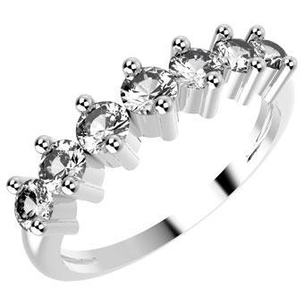 Tarnish Resistant, Nickel free and Hypoallergenic for Sensitive skin, Apparel and Accessories, Jewelry, Rings CZ Ring 925 Sterling Silver Women Jewelry 10072P Clear CZ 6