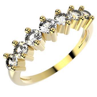 Tarnish Resistant, Nickel free and Hypoallergenic for Sensitive skin, Apparel and Accessories, Jewelry, Rings CZ Ring Finished in 18K Yellow Gold Women Jewelry 10072 Clear CZ 6