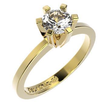 Tarnish Resistant, Nickel free and Hypoallergenic for Sensitive skin, Apparel and Accessories, Jewelry, Rings CZ Ring Finished in 18K Yellow Gold Women Jewelry 10166 6