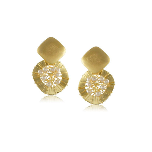 Tarnish Resistant, Nickel free and Hypoallergenic for Sensitive skin, Apparel and Accessories, Jewelry, Earrings Earring Finished in 18K Yellow Gold Women Jewelry 10325R