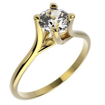 Tarnish Resistant, Nickel free and Hypoallergenic for Sensitive skin, Apparel and Accessories, Jewelry, Rings CZ Ring Finished in 18K Yellow Gold Women Jewelry 10973 6