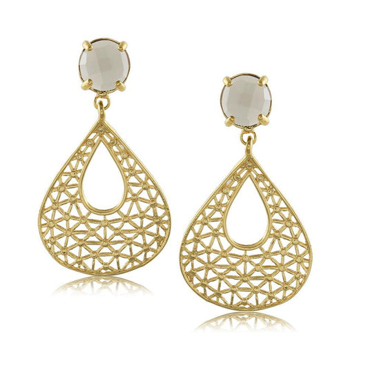 Tarnish Resistant, Nickel free and Hypoallergenic for Sensitive skin, Apparel and Accessories, Jewelry, Earrings Earring Finished in 18K Yellow Gold Women Jewelry 10986R