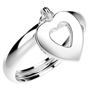 Tarnish Resistant, Nickel free and Hypoallergenic for Sensitive skin, Apparel and Accessories, Jewelry, Rings Ring 925 Sterling Silver Women Jewelry 11328P Heart 6