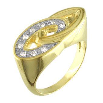 Tarnish Resistant, Nickel free and Hypoallergenic for Sensitive skin, Apparel and Accessories, Jewelry, Rings CZ Ring Finished in 18K Yellow Gold Women Jewelry 11356 6