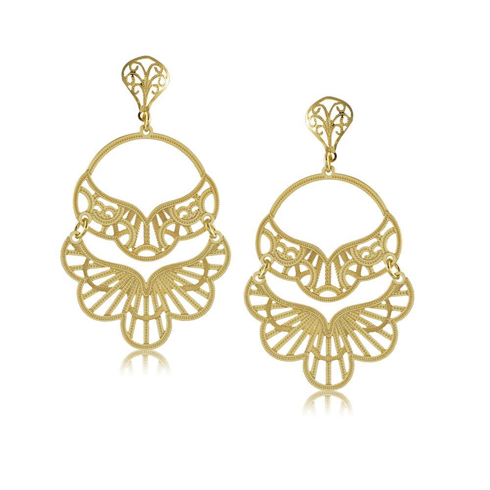 Tarnish Resistant, Nickel free and Hypoallergenic for Sensitive skin, Apparel and Accessories, Jewelry, Earrings Earring Finished in 18K Yellow Gold Women Jewelry 11733R