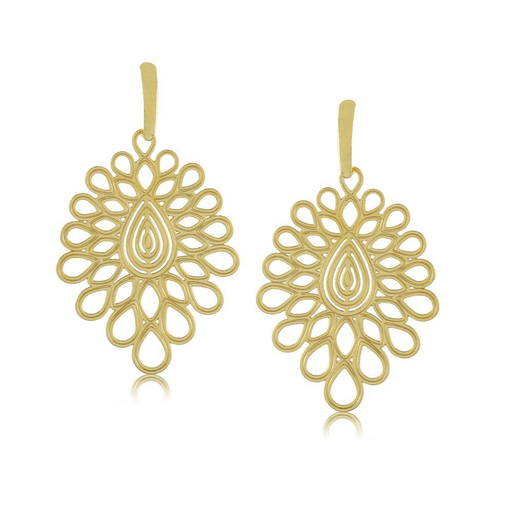 Tarnish Resistant, Nickel free and Hypoallergenic for Sensitive skin, Apparel and Accessories, Jewelry, Earrings Earring Finished in 18K Yellow Gold Women Jewelry 11803R