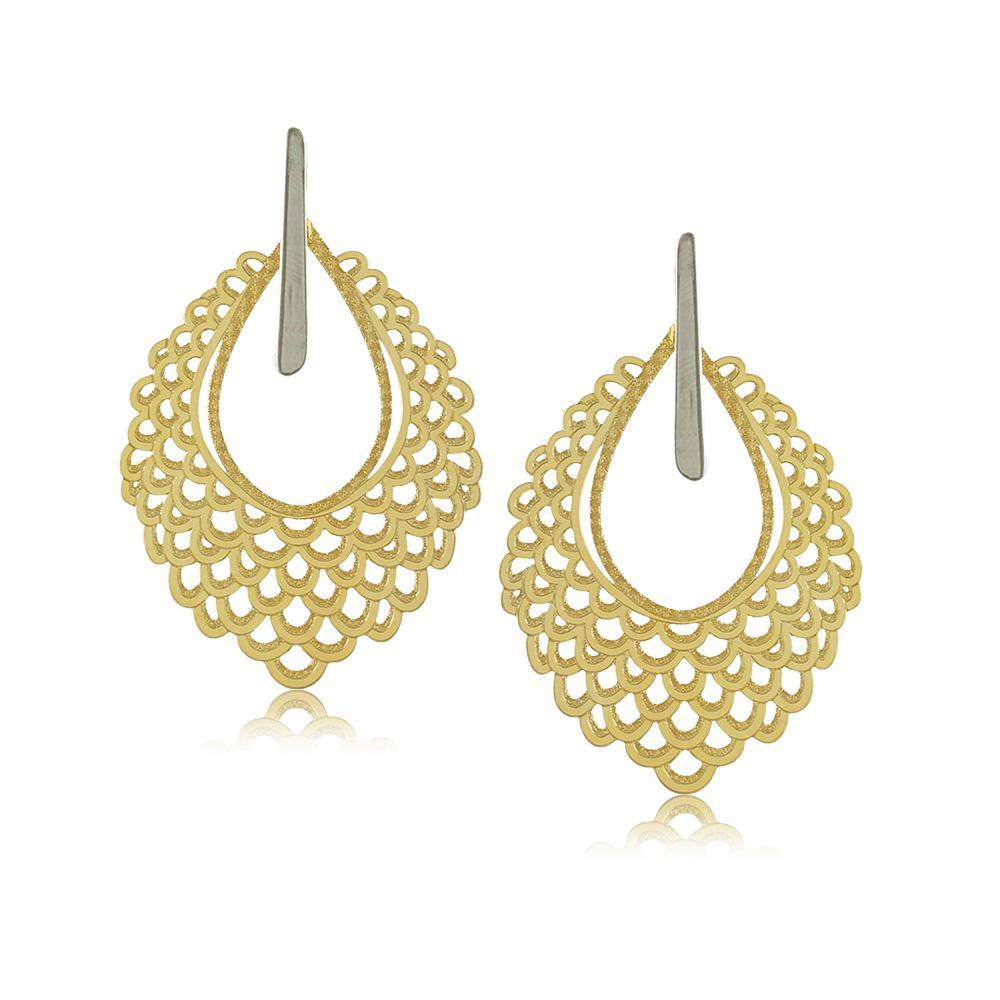 Tarnish Resistant, Nickel free and Hypoallergenic for Sensitive skin, Apparel and Accessories, Jewelry, Earrings Earring Finished in 18K Yellow Gold Women Jewelry 11805R