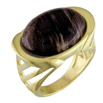 Tarnish Resistant, Nickel free and Hypoallergenic for Sensitive skin, Apparel and Accessories, Jewelry, Rings Ring Finished in 18K Yellow Gold Women Jewelry 12079 8 White Agate