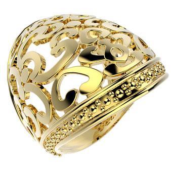 Tarnish Resistant, Nickel free and Hypoallergenic for Sensitive skin, Apparel and Accessories, Jewelry, Rings Ring Finished in 18K Yellow Gold Women Jewelry 12189 6