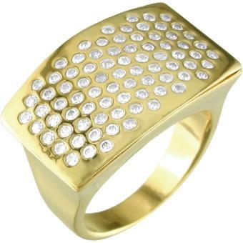 Tarnish Resistant, Nickel free and Hypoallergenic for Sensitive skin, Apparel and Accessories, Jewelry, Rings CZ Ring Finished in 18K Yellow Gold Women Jewelry 12244 6