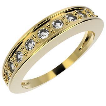 Tarnish Resistant, Nickel free and Hypoallergenic for Sensitive skin, Apparel and Accessories, Jewelry, Rings CZ Ring Finished in 18K Yellow Gold Women Jewelry 12255 6