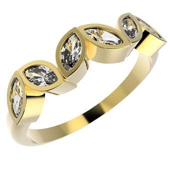 Tarnish Resistant, Nickel free and Hypoallergenic for Sensitive skin, Apparel and Accessories, Jewelry, Rings CZ Ring Finished in 18K Yellow Gold Women Jewelry 12283 10