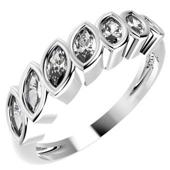 Tarnish Resistant, Nickel free and Hypoallergenic for Sensitive skin, Apparel and Accessories, Jewelry, Rings CZ Ring 925 Sterling Silver Women Jewelry 12284P Clear CZ 6