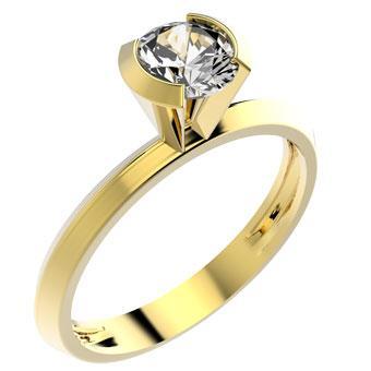 Tarnish Resistant, Nickel free and Hypoallergenic for Sensitive skin, Apparel and Accessories, Jewelry, Rings CZ Ring Finished in 18K Yellow Gold Women Jewelry 12444 6