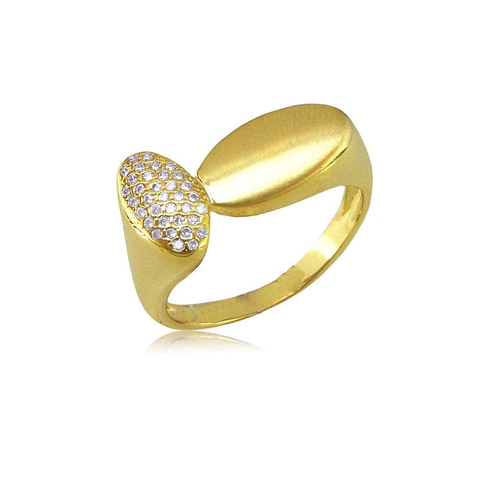 CZ Ring Finished in 18K Yellow Gold Women Jewelry 12987