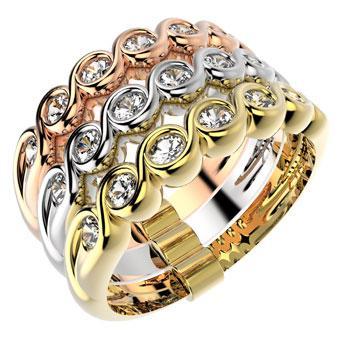 Tarnish Resistant, Nickel free and Hypoallergenic for Sensitive skin, Apparel and Accessories, Jewelry, Rings Ring Finished in 18K Yellow Gold Women Jewelry 13246 6