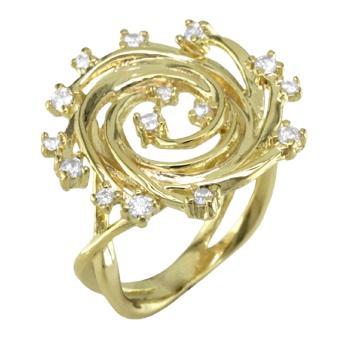 Tarnish Resistant, Nickel free and Hypoallergenic for Sensitive skin, Apparel and Accessories, Jewelry, Rings CZ Ring Finished in 18K Yellow Gold Women Jewelry 13274 6