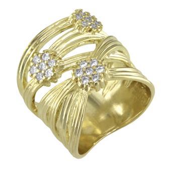 Tarnish Resistant, Nickel free and Hypoallergenic for Sensitive skin, Apparel and Accessories, Jewelry, Rings CZ Ring Finished in 18K Yellow Gold Women Jewelry 13345 6