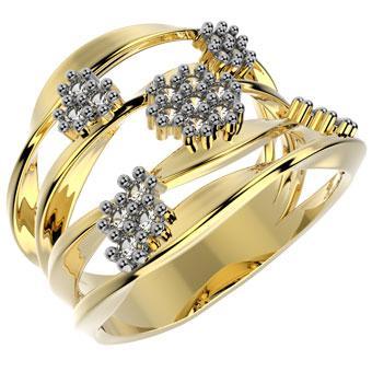 Tarnish Resistant, Nickel free and Hypoallergenic for Sensitive skin, Apparel and Accessories, Jewelry, Rings CZ Ring Finished in 18K Yellow Gold Women Jewelry 13363 Clear 6