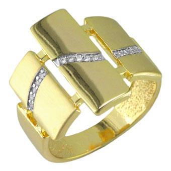 Tarnish Resistant, Nickel free and Hypoallergenic for Sensitive skin, Apparel and Accessories, Jewelry, Rings CZ Ring Finished in 18K Yellow Gold Women Jewelry 13823 8