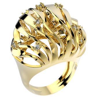 Tarnish Resistant, Nickel free and Hypoallergenic for Sensitive skin, Apparel and Accessories, Jewelry, Rings CZ Ring Finished in 18K Yellow Gold Women Jewelry 13846 8