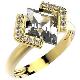 Tarnish Resistant, Nickel free and Hypoallergenic for Sensitive skin, Apparel and Accessories, Jewelry, Rings CZ Ring Finished in 18K Yellow Gold Women Jewelry 13858 6