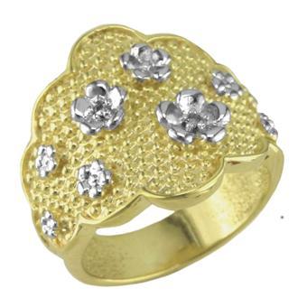 Tarnish Resistant, Nickel free and Hypoallergenic for Sensitive skin, Apparel and Accessories, Jewelry, Rings Ring Finished in 18K Yellow Gold Women Jewelry 13886 6