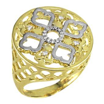 Tarnish Resistant, Nickel free and Hypoallergenic for Sensitive skin, Apparel and Accessories, Jewelry, Rings CZ Ring Finished in 18K Yellow Gold Women Jewelry 13898 10