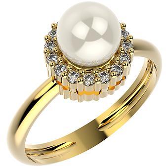 Tarnish Resistant, Nickel free and Hypoallergenic for Sensitive skin, Apparel and Accessories, Jewelry, Rings CZ Ring Finished in 18K Yellow Gold Women Jewelry 14003 Clear CZ 6