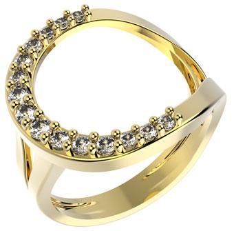 Tarnish Resistant, Nickel free and Hypoallergenic for Sensitive skin, Apparel and Accessories, Jewelry, Rings CZ Ring Finished in 18K Yellow Gold Women Jewelry 14208 Clear 6