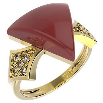 Tarnish Resistant, Nickel free and Hypoallergenic for Sensitive skin, Apparel and Accessories, Jewelry, Rings Natural Stone and CZ Ring Finished in 18K Yellow Gold Women Jewelry 14245 Clear/White 6