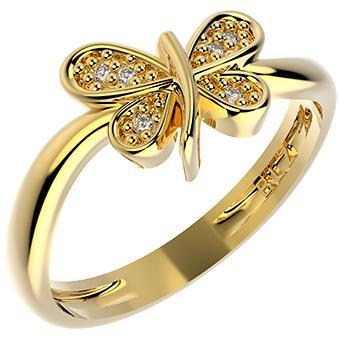 Tarnish Resistant, Nickel free and Hypoallergenic for Sensitive skin, Apparel and Accessories, Jewelry, Rings CZ Ring Finished in 18K Yellow Gold Women Jewelry 14246 Clear CZ 6